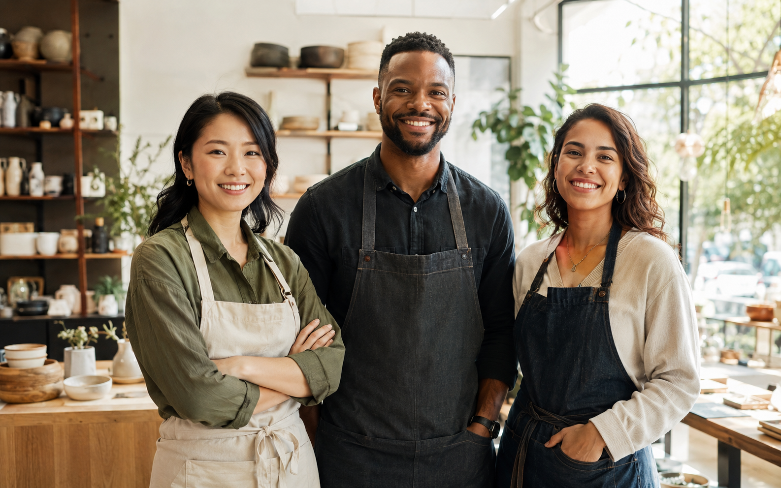 Diverse small business owners